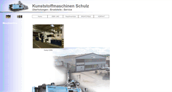 Desktop Screenshot of kunststoffmaschinen-schulz.de